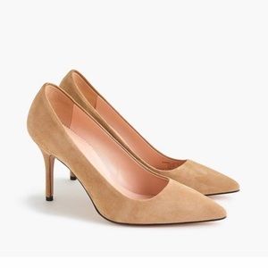 J Crew Elsie Suede Pumps in Ash Brown (beige/tan/nude)